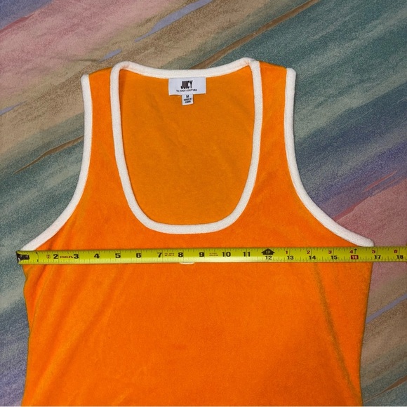 Juicy Couture track suit DRESS Women’s Towel Terry Midi T-shirt Dress Yellow M - Picture 6 of 9